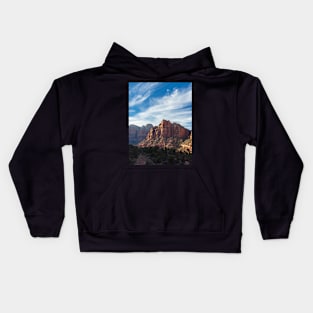 Mountain Range in Zion National Park Kids Hoodie